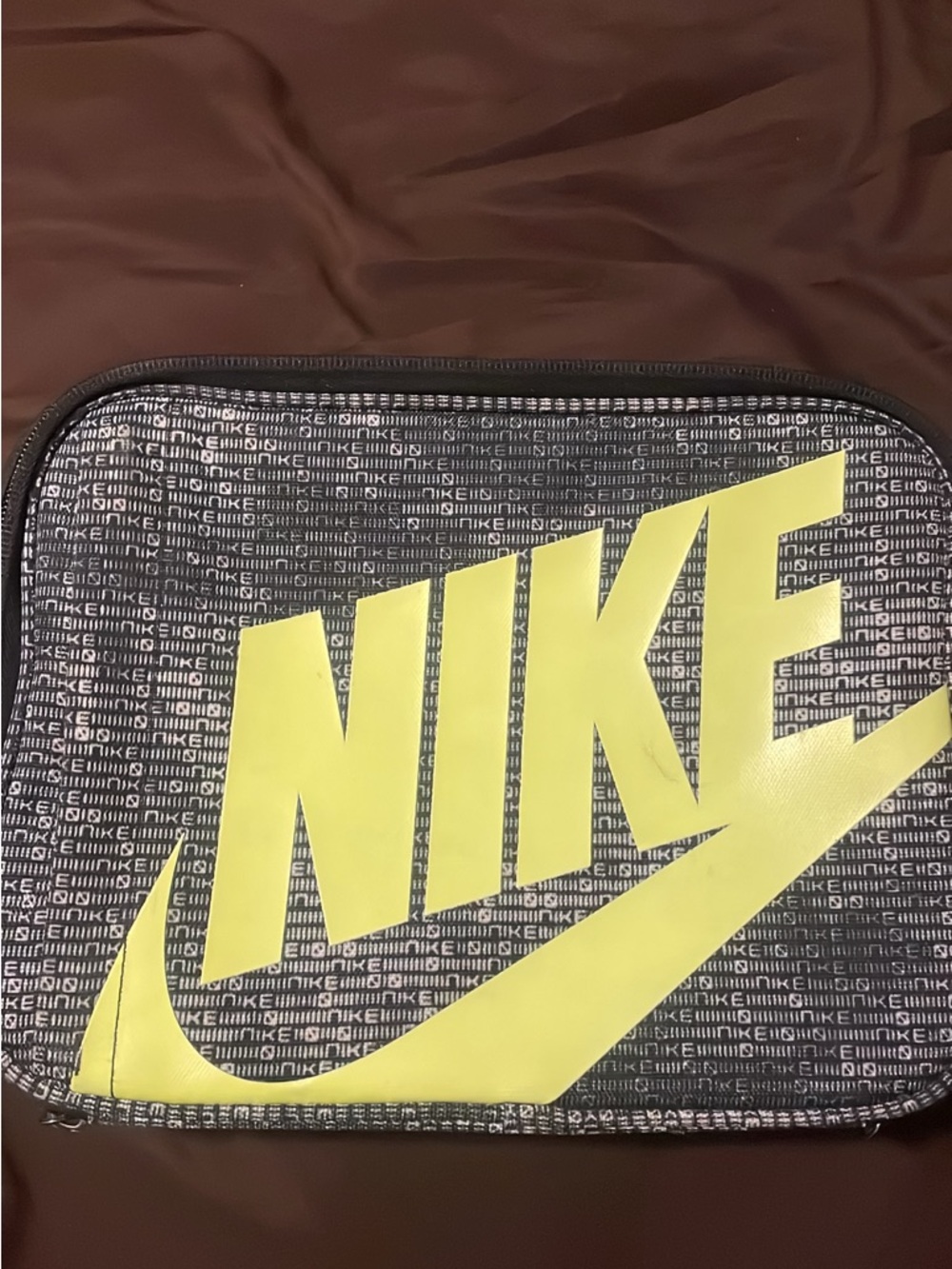 Nike Men’s Black Toiletry Bag with Yellow Logo